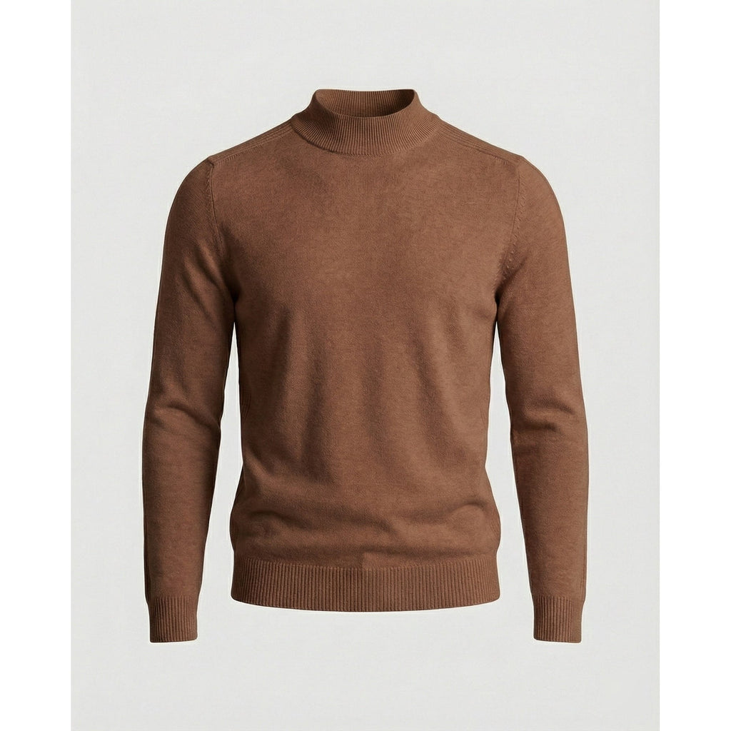 Elias | Sophisticated Mock Neck Mens Knit Jumper