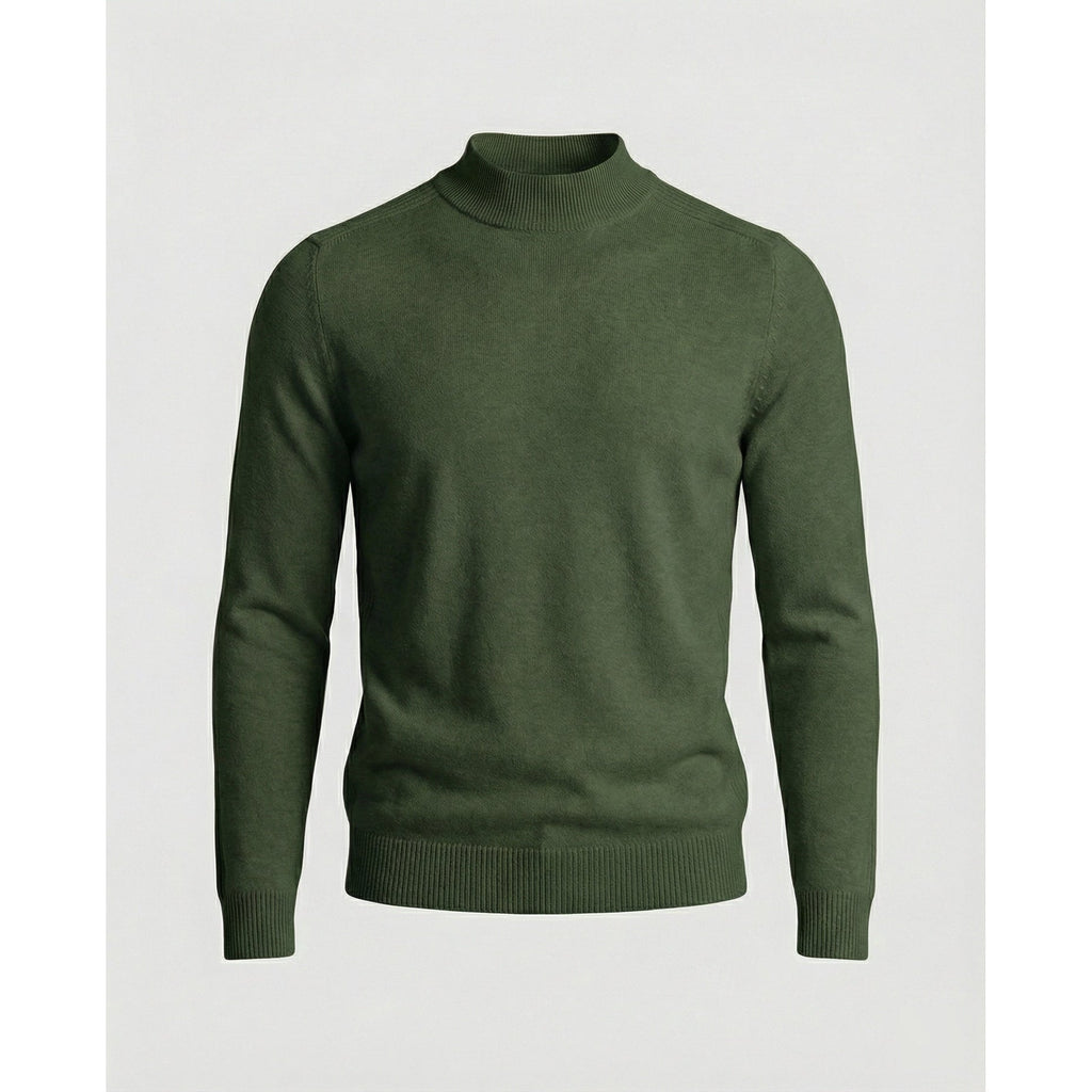 Elias | Sophisticated Mock Neck Mens Knit Jumper