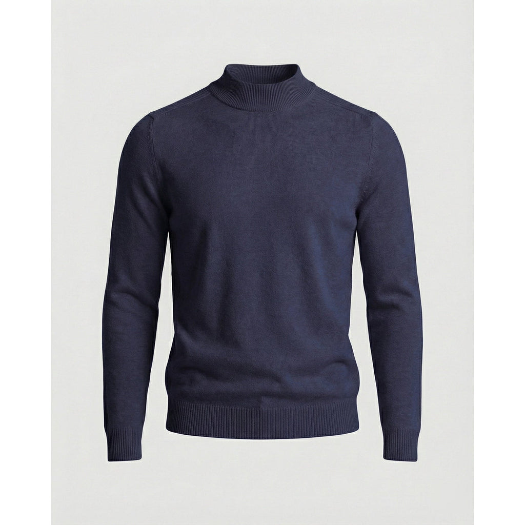 Elias | Sophisticated Mock Neck Mens Knit Jumper