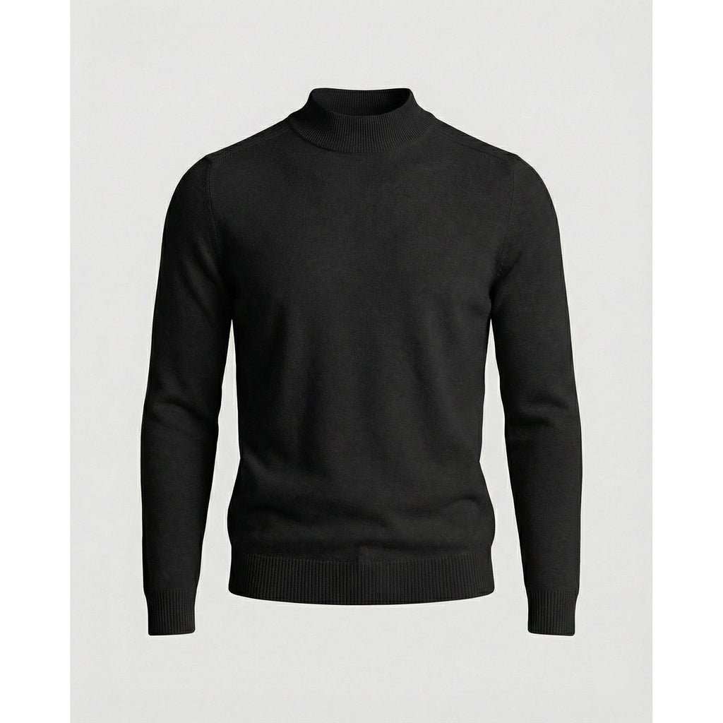 Elias | Sophisticated Mock Neck Mens Knit Jumper