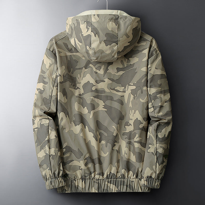 Elijah | Chic Hooded Waterproof Jacket with Camouflage Print
