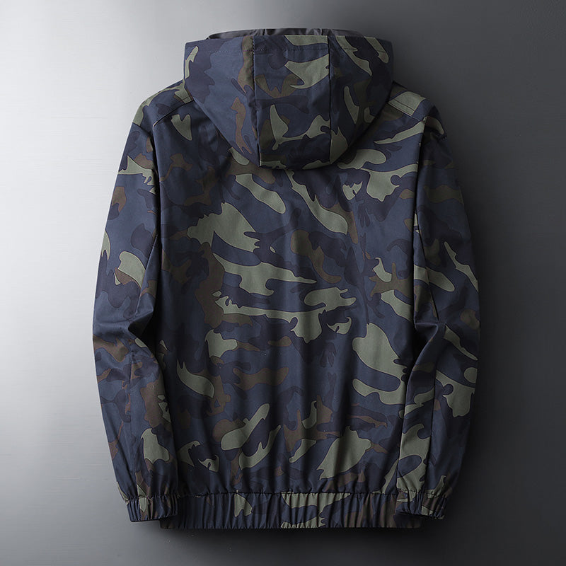 Elijah | Chic Hooded Waterproof Jacket with Camouflage Print