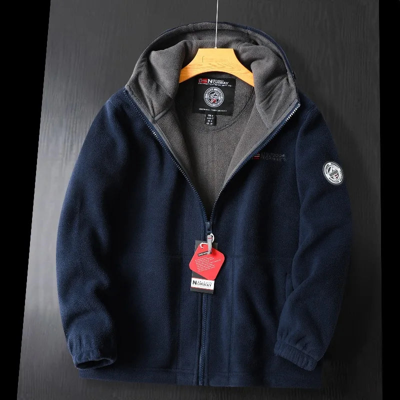 Elijah | Chic Hooded Zip-Up Fleece Jacket