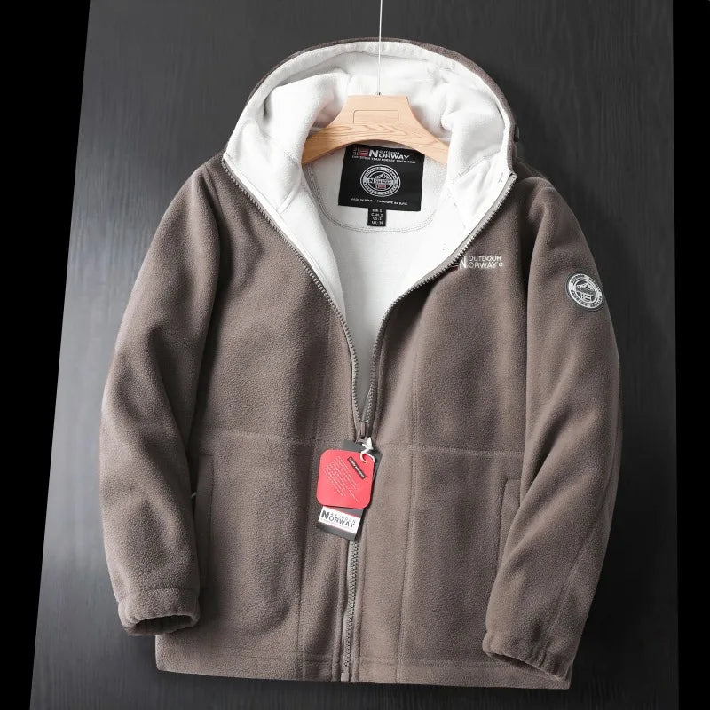 Elijah | Chic Hooded Zip-Up Fleece Jacket