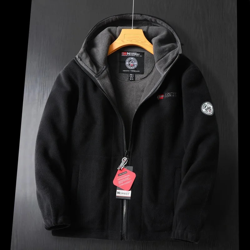 Elijah | Chic Hooded Zip-Up Fleece Jacket
