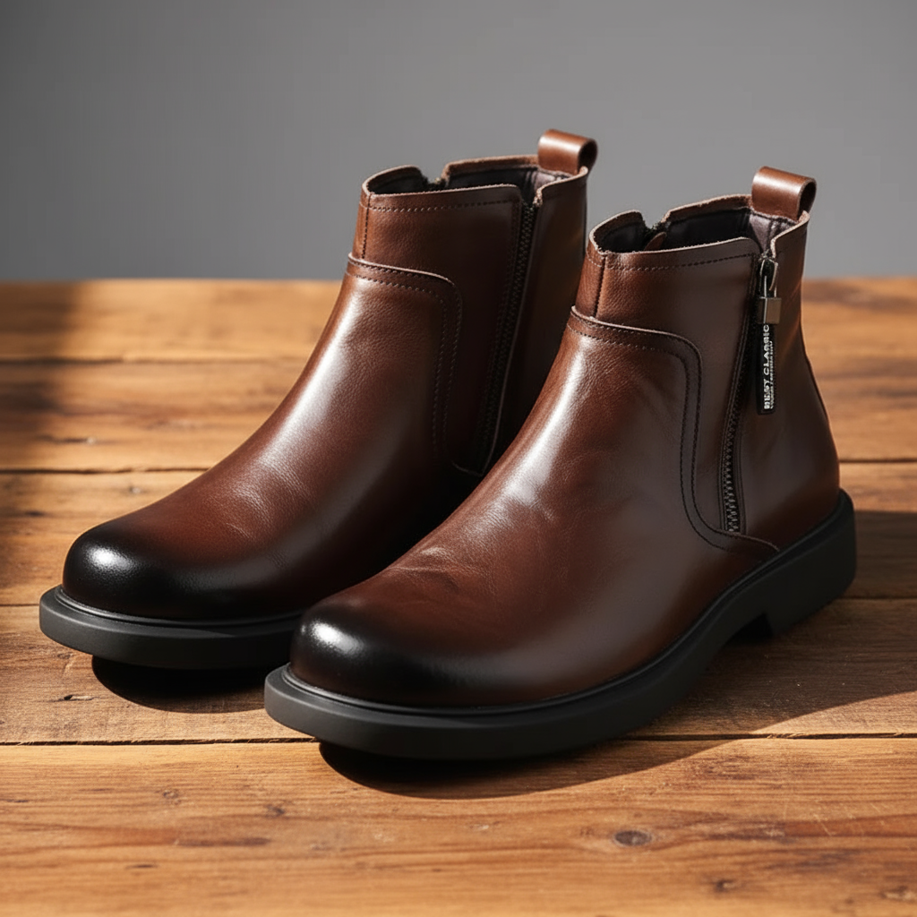 Elijah | Elegant Side Zip Ankle Mens Boots