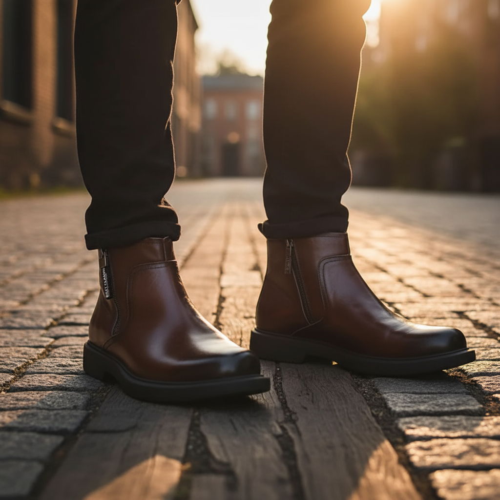 Elijah | Elegant Side Zip Ankle Mens Boots