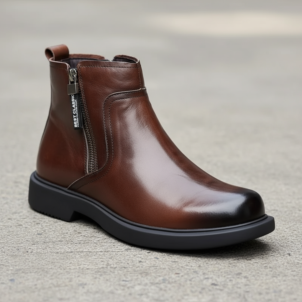 Elijah | Elegant Side Zip Ankle Mens Boots