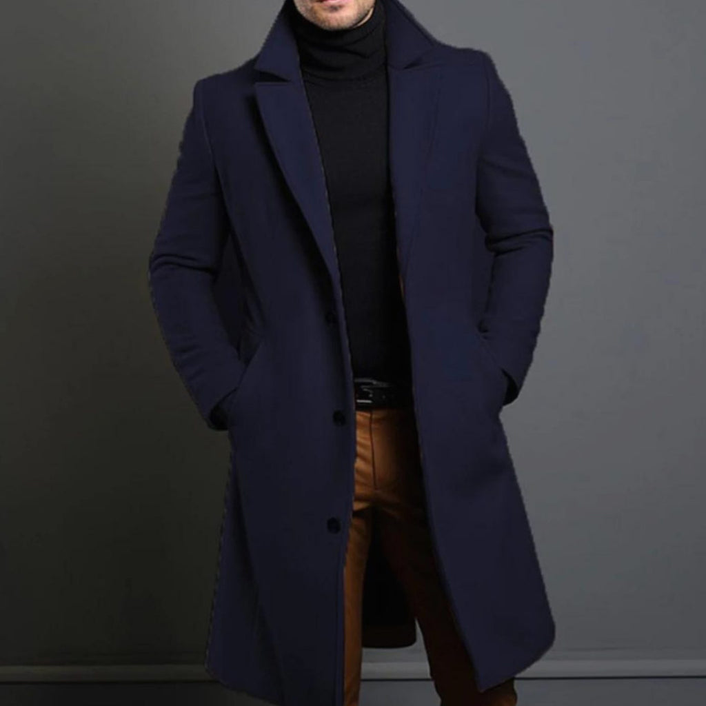 Elijah | Polished Tailored Lapel Mens Overcoat