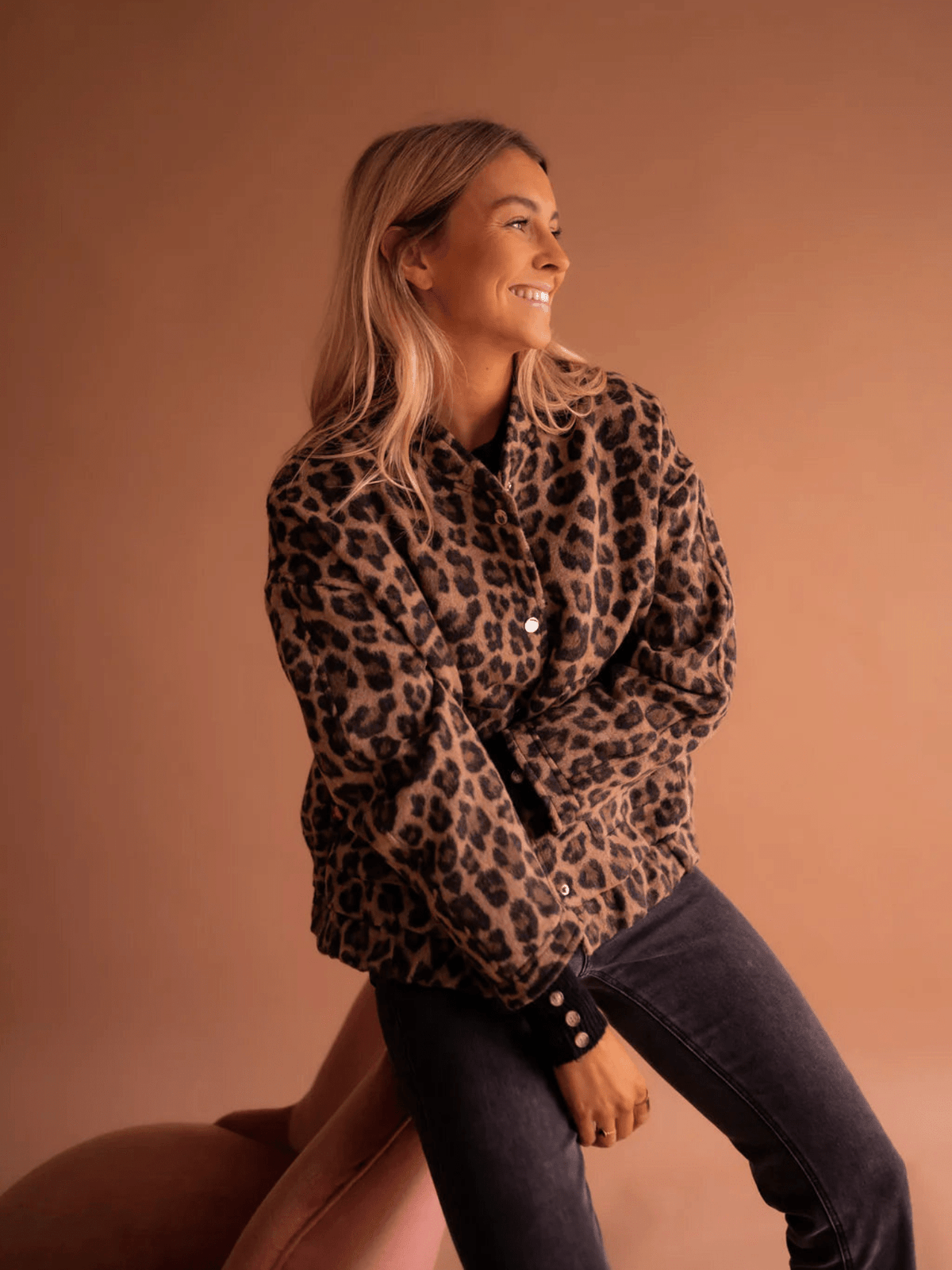 Eliza | Graceful Leopard Print Teddy Fleece Jacket