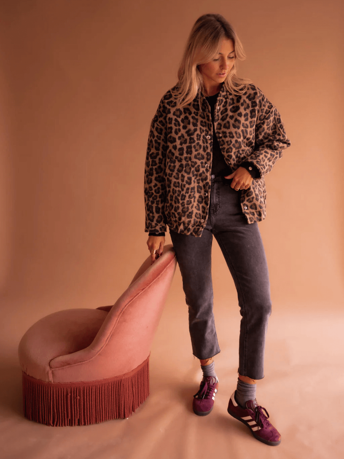 Eliza | Graceful Leopard Print Teddy Fleece Jacket