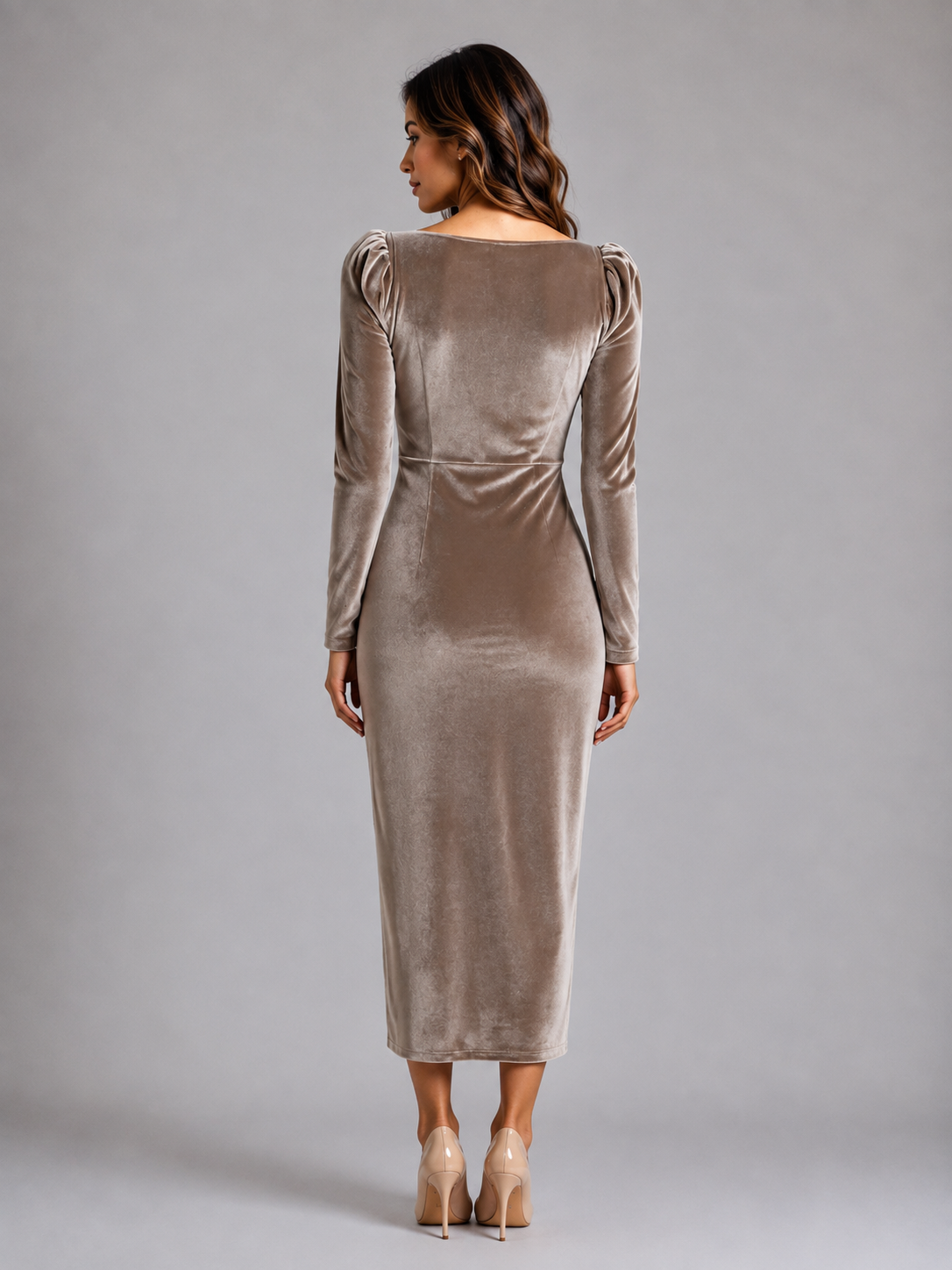 Elizabeth | Classic Velvet Cowl Neck Christmas Dress