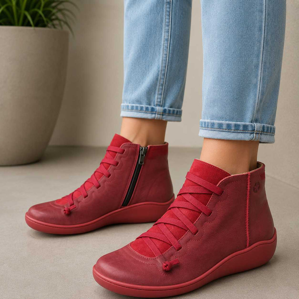 Elizabeth | Cosy Orthopedic Shoes Lace-Up Ankle Boots