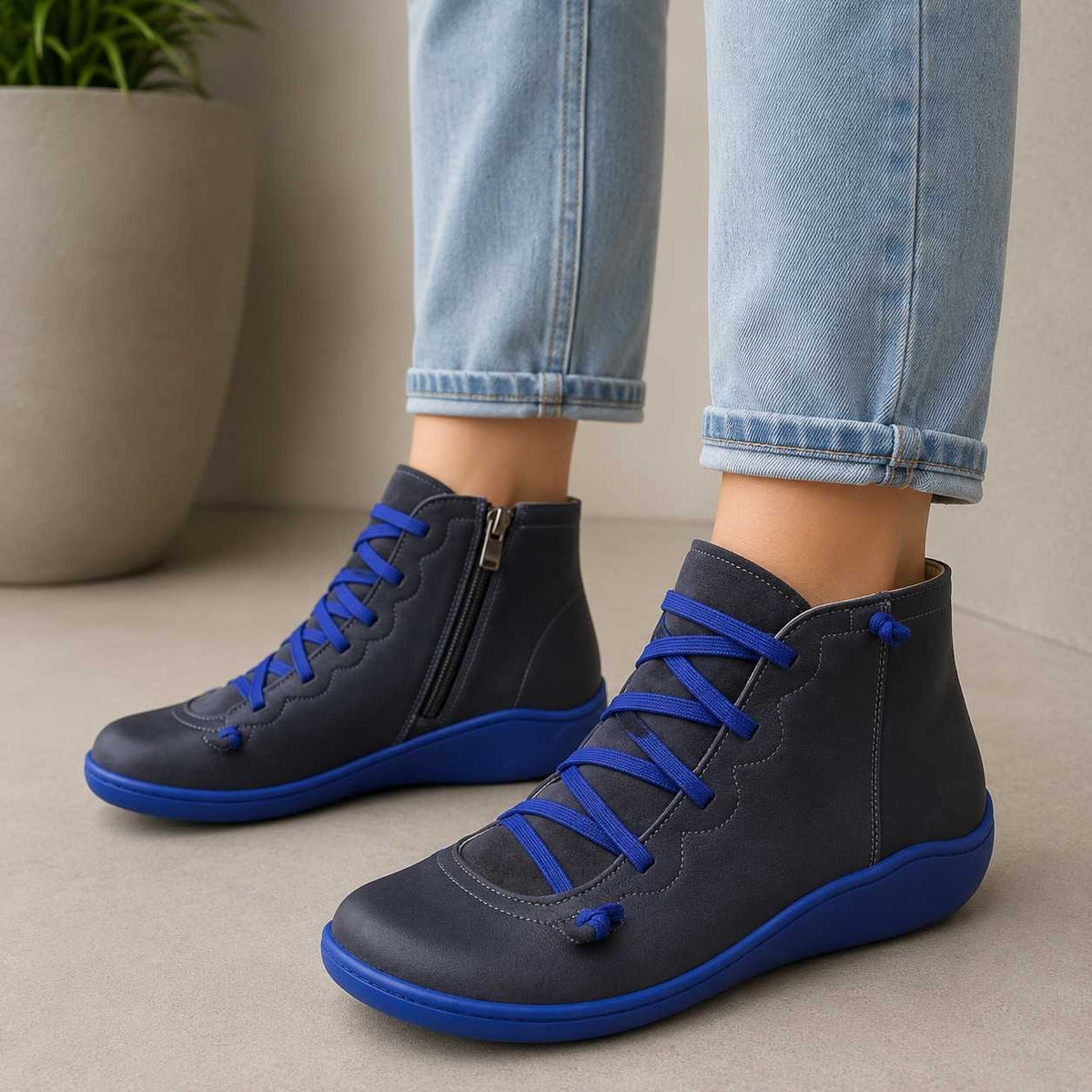 Elizabeth | Cosy Orthopedic Shoes Lace-Up Ankle Boots
