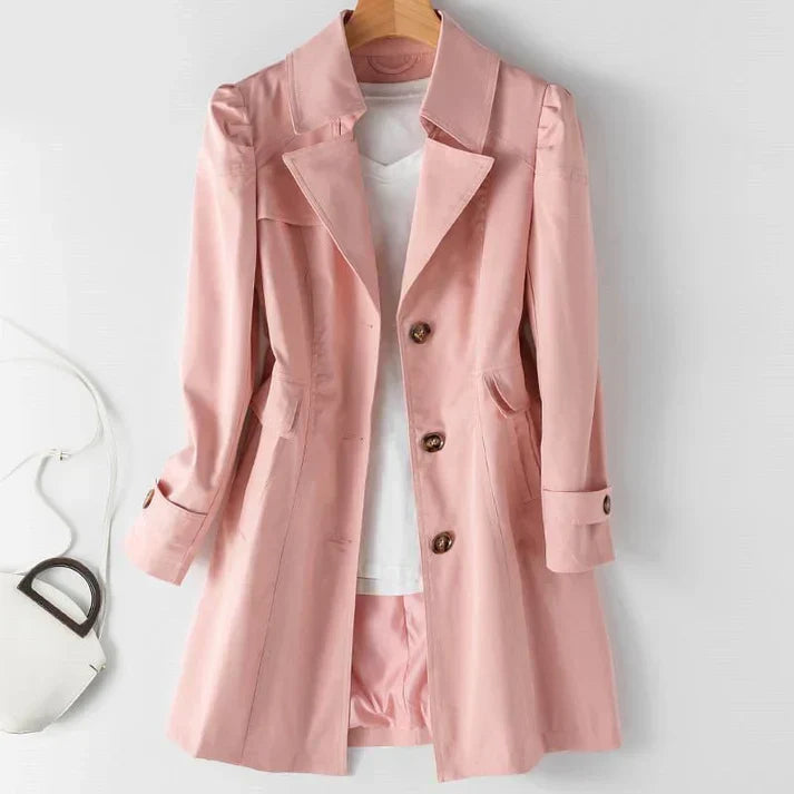 Ella | Chic Belted Double-Breasted Trench Coat