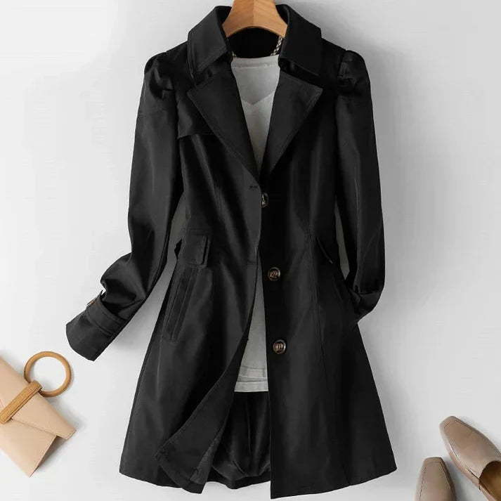 Ella | Chic Belted Double-Breasted Trench Coat