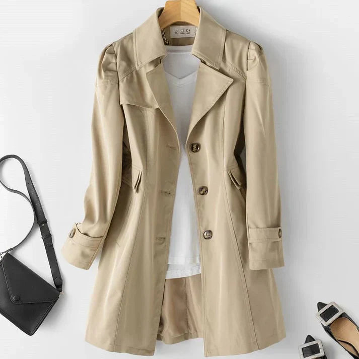 Ella | Chic Belted Double-Breasted Trench Coat