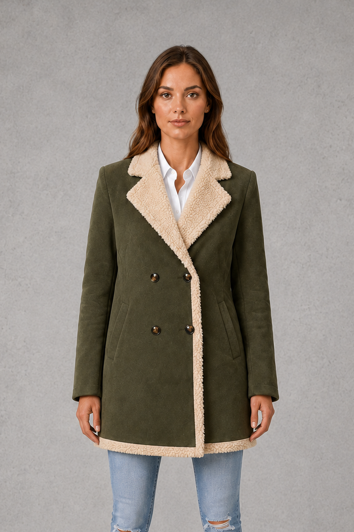 Ella | Cosy Double-Breasted Shearling Coat