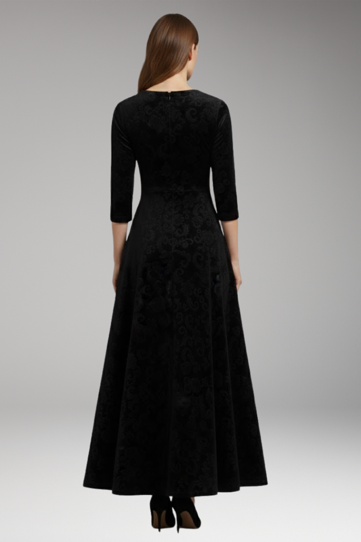 Ella | Cosy Velvet Flared Christmas Dress