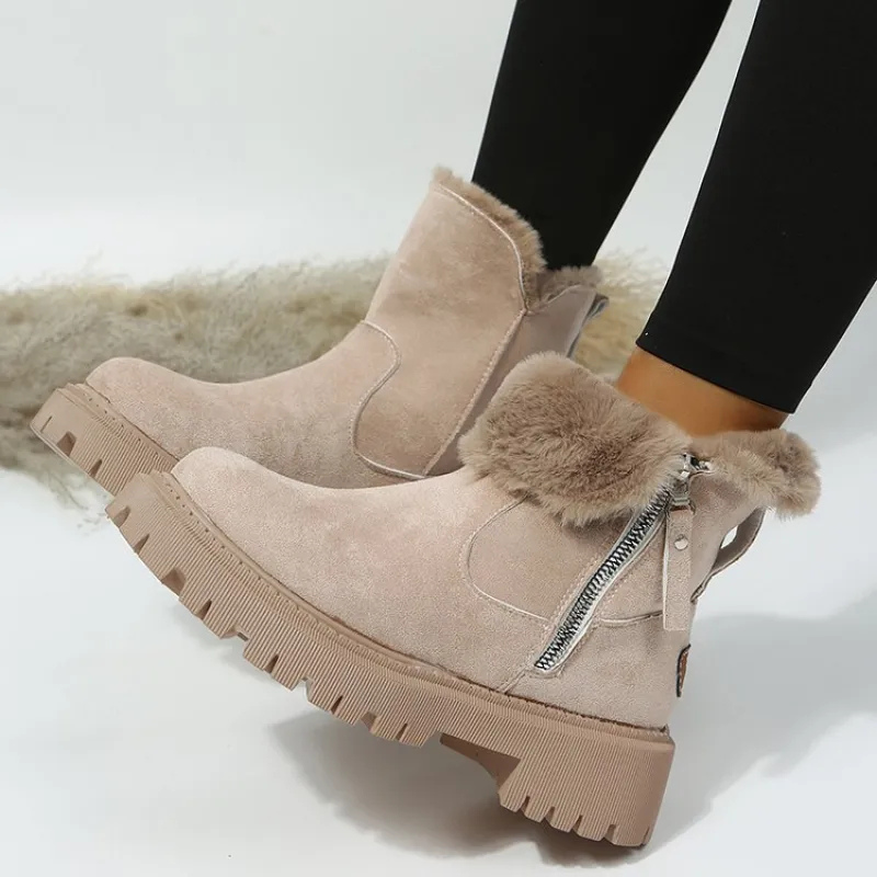 Ella | Timeless Orthopedic Ankle Boots with Fur Trim