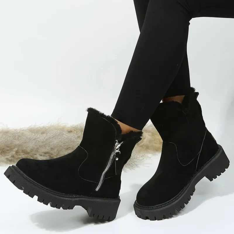 Ella | Timeless Orthopedic Ankle Boots with Fur Trim