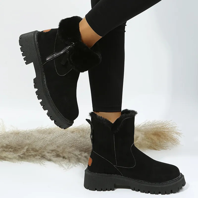 Ella | Timeless Orthopedic Ankle Boots with Fur Trim