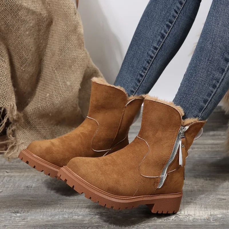 Ella | Timeless Orthopedic Ankle Boots with Fur Trim
