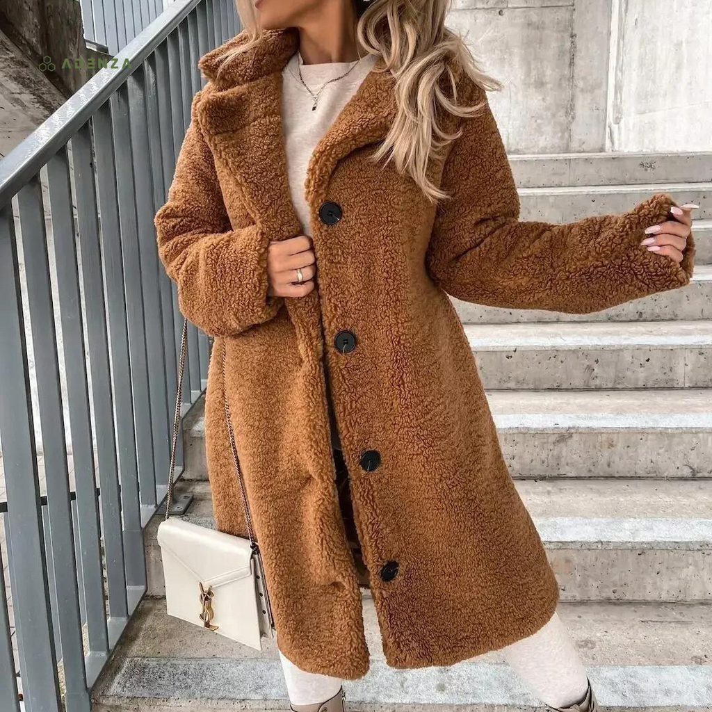 Ellie | Classic Oversized Longline Teddy Fleece Jacket
