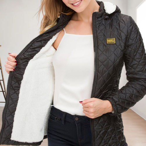 Ellie | Effortless Fleece-Lined Hooded Quilted Jacket