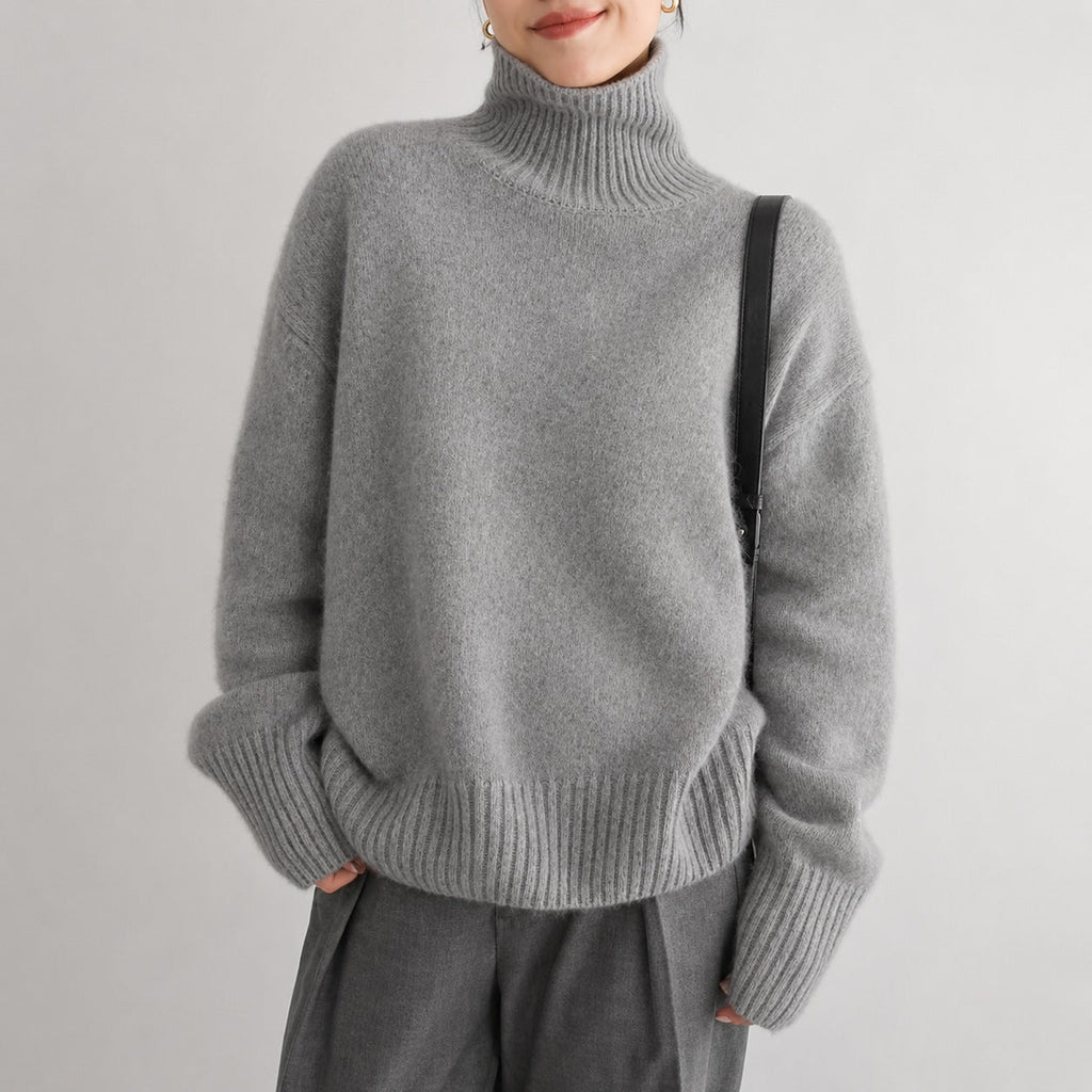 Ellie | Refined Oversized High Neck Womens Knit Jumper
