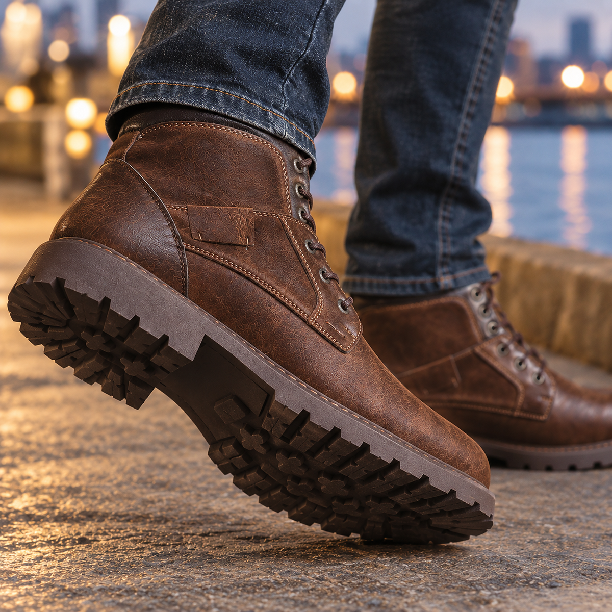 Elliot | Distressed Lace-Up Ankle Mens Boots