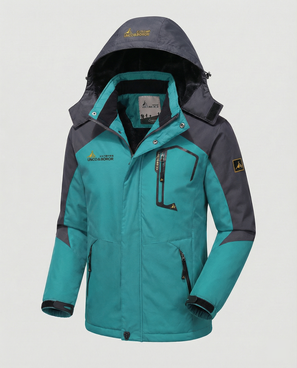 Elliot | Effortless Waterproof Colour-Block Jacket with Removable Hood