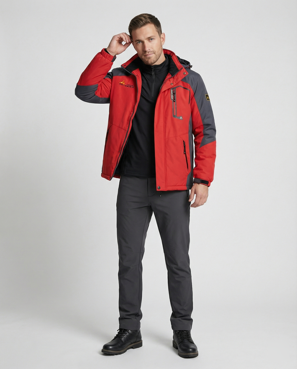 Elliot | Effortless Waterproof Colour-Block Jacket with Removable Hood