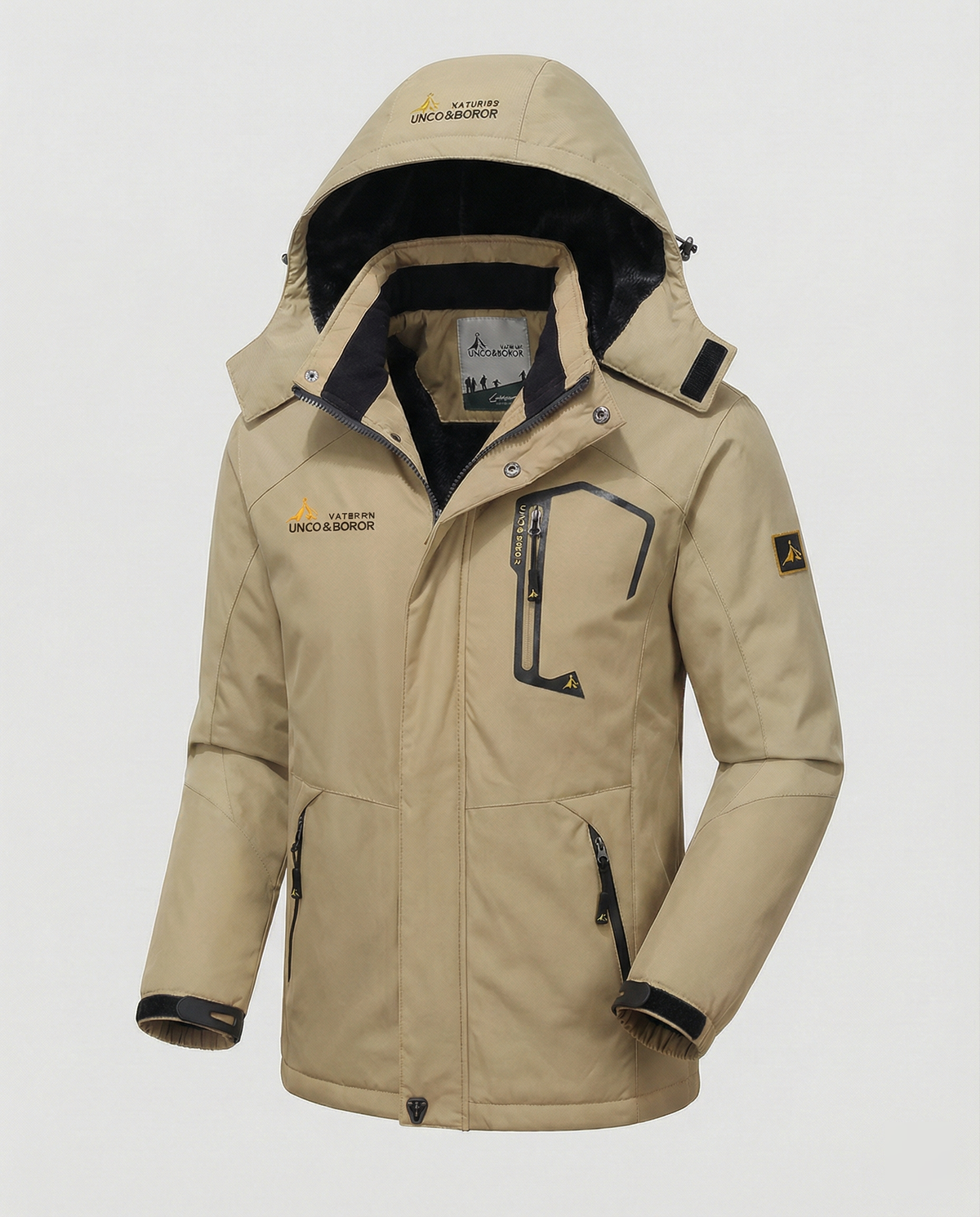 Elliot | Effortless Waterproof Colour-Block Jacket with Removable Hood