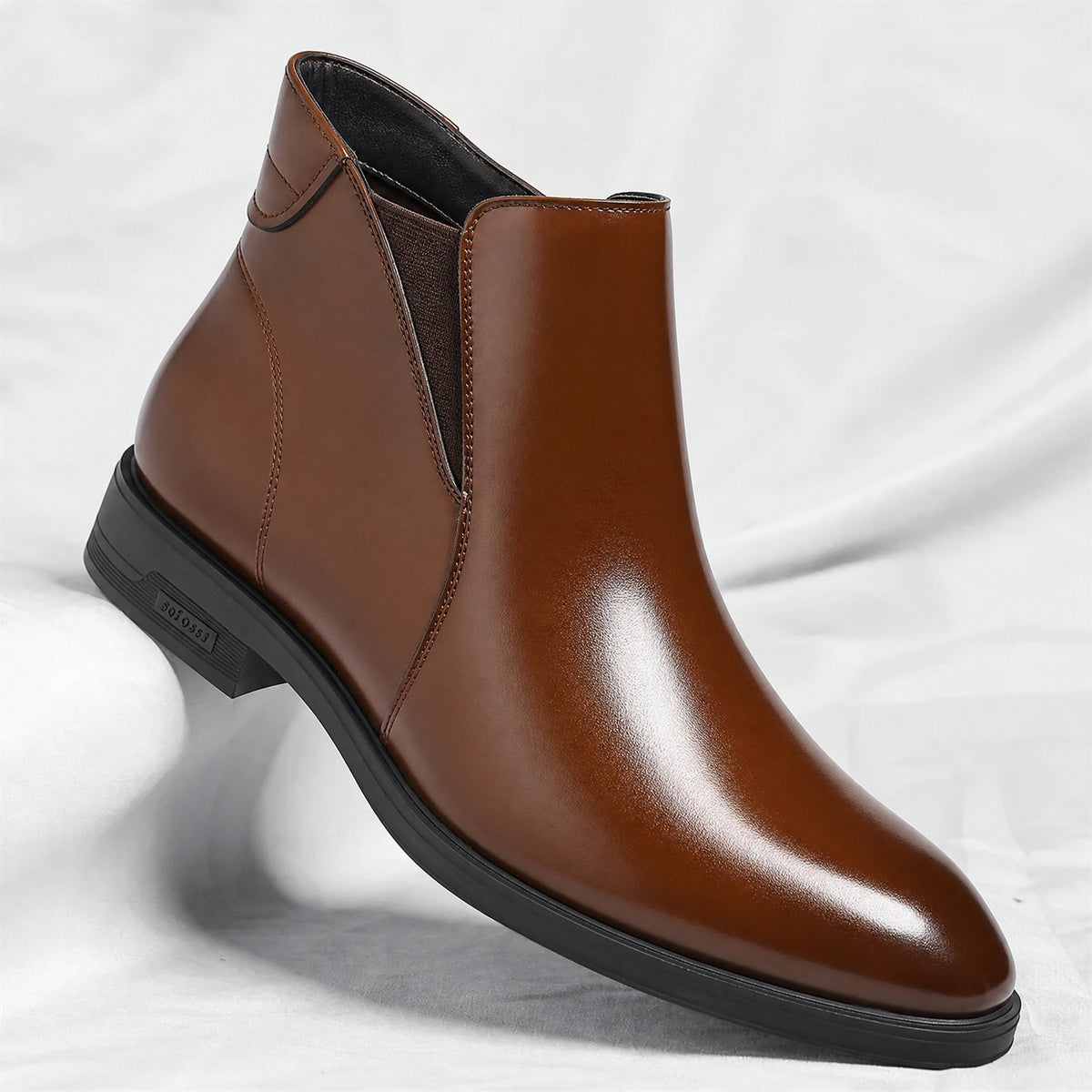 Elliot | Polished Slip-On Chelsea Mens Boots