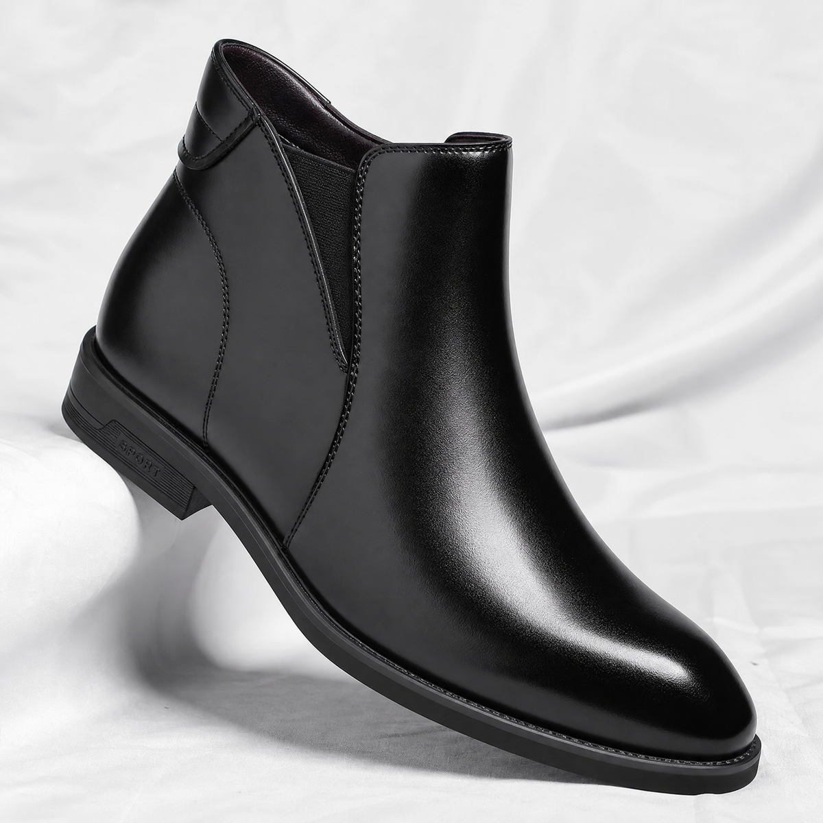 Elliot | Polished Slip-On Chelsea Mens Boots