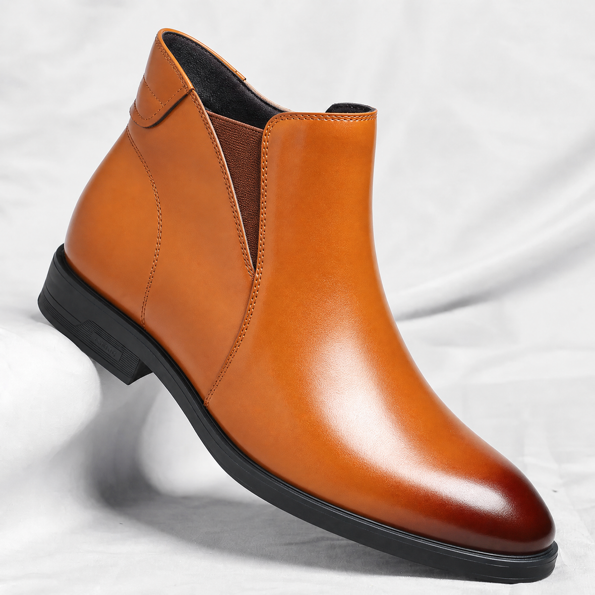 Elliot | Polished Slip-On Chelsea Mens Boots