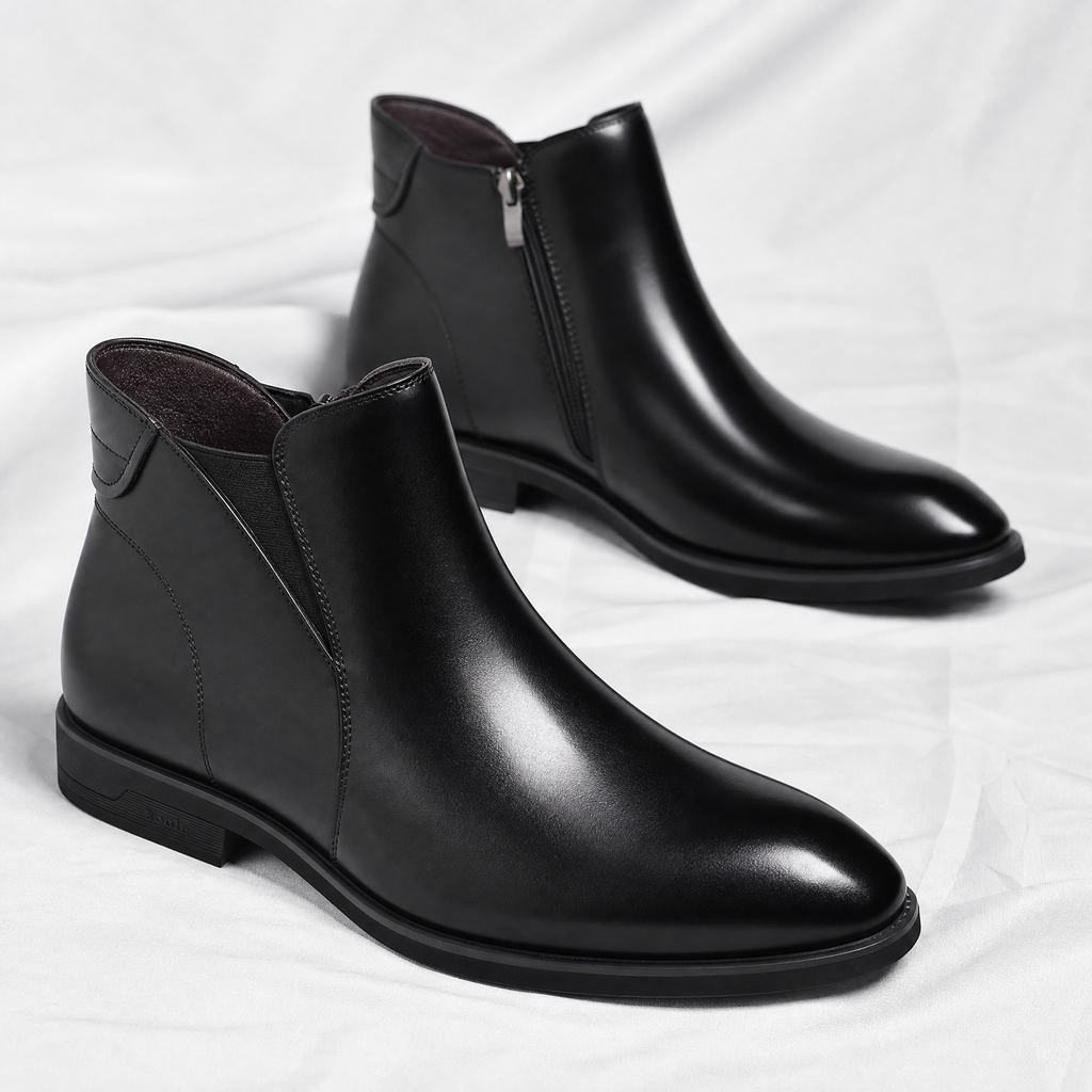 Elliot | Polished Slip-On Chelsea Mens Boots