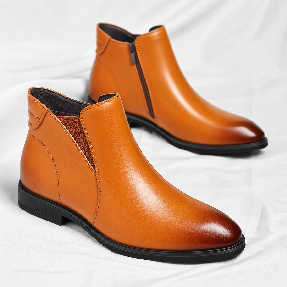 Elliot | Polished Slip-On Chelsea Mens Boots