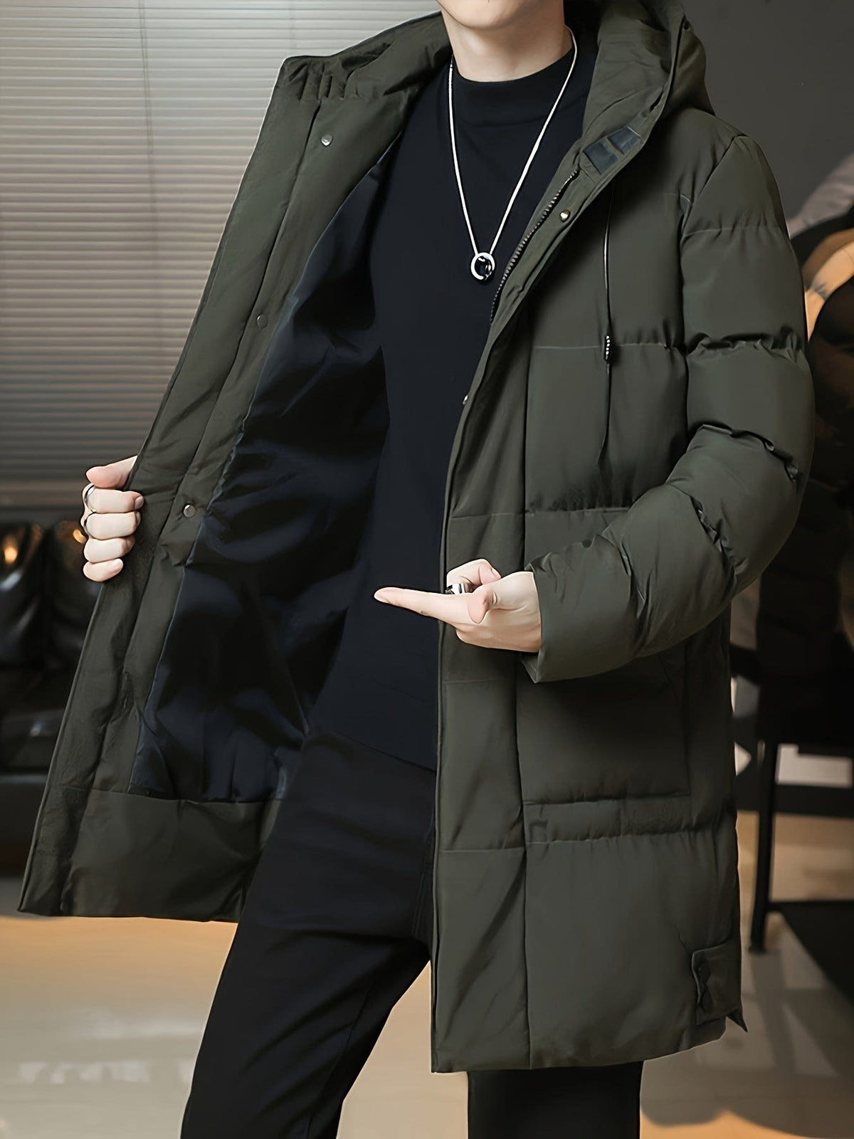 Ellis | Timeless Hooded Longline Mens Parka Jacket