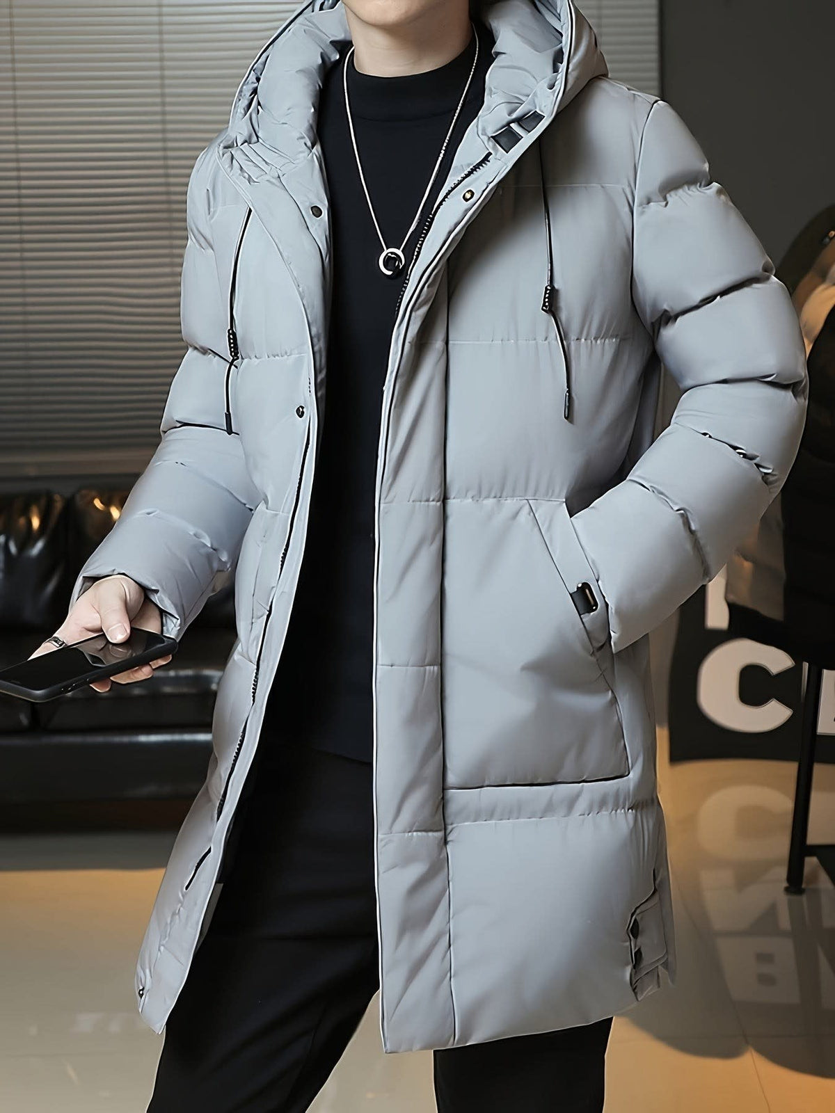 Ellis | Timeless Hooded Longline Mens Parka Jacket