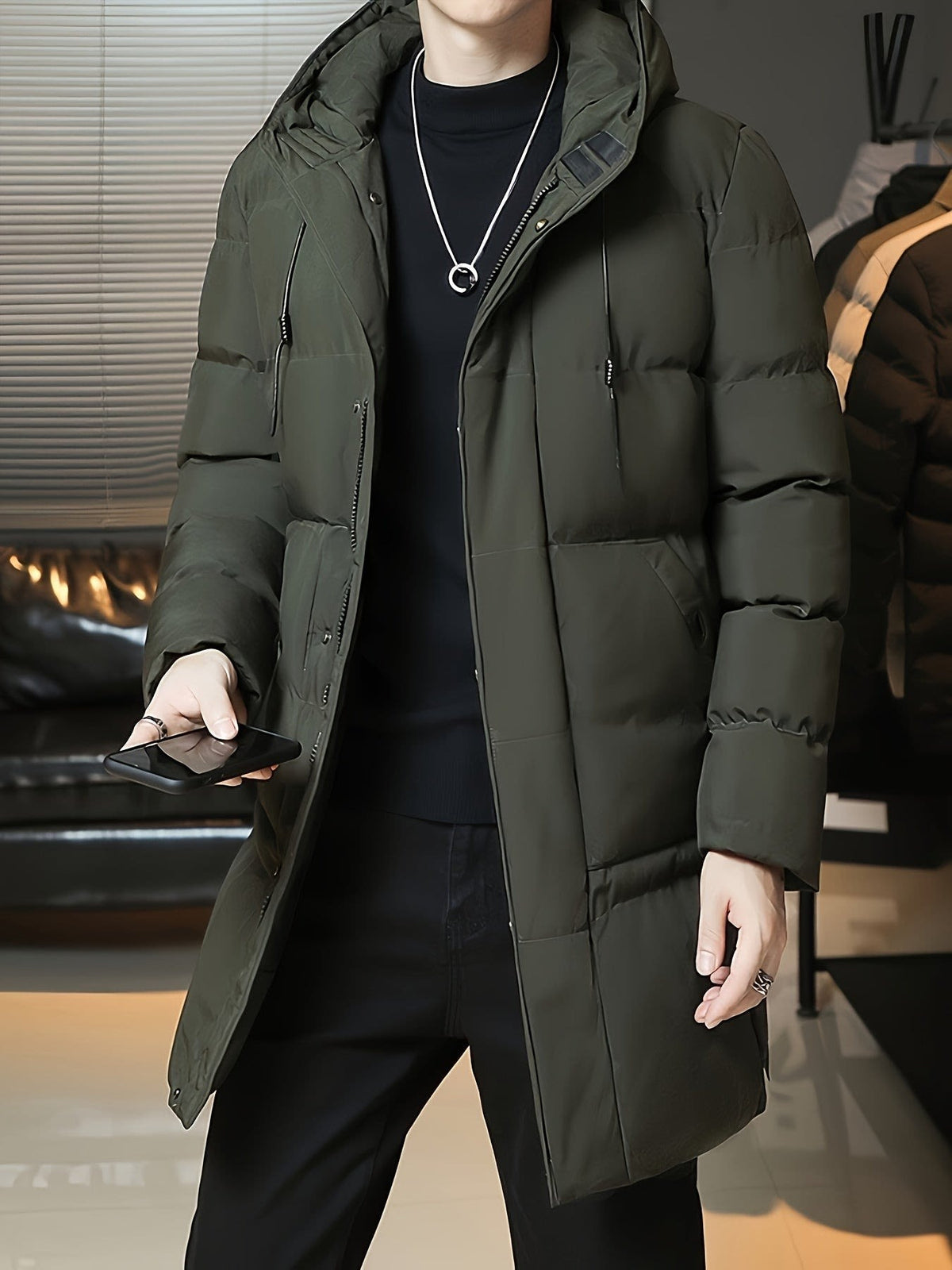 Ellis | Timeless Hooded Longline Mens Parka Jacket