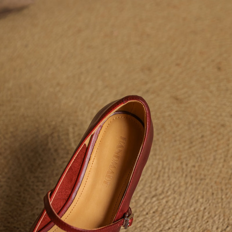 Elodie | Chic Woven Square Toe Mary Jane Shoes