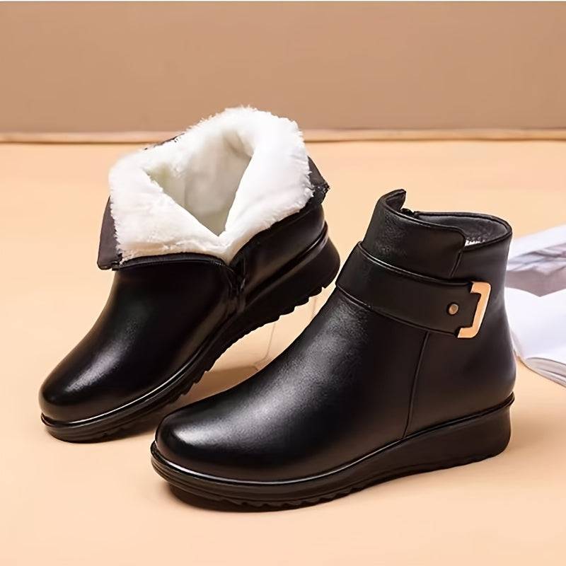 Eloise | Cosy Fleece-Lined Ankle Snow Boots