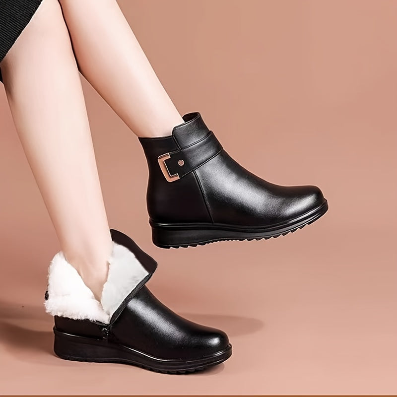 Eloise | Cosy Fleece-Lined Ankle Snow Boots