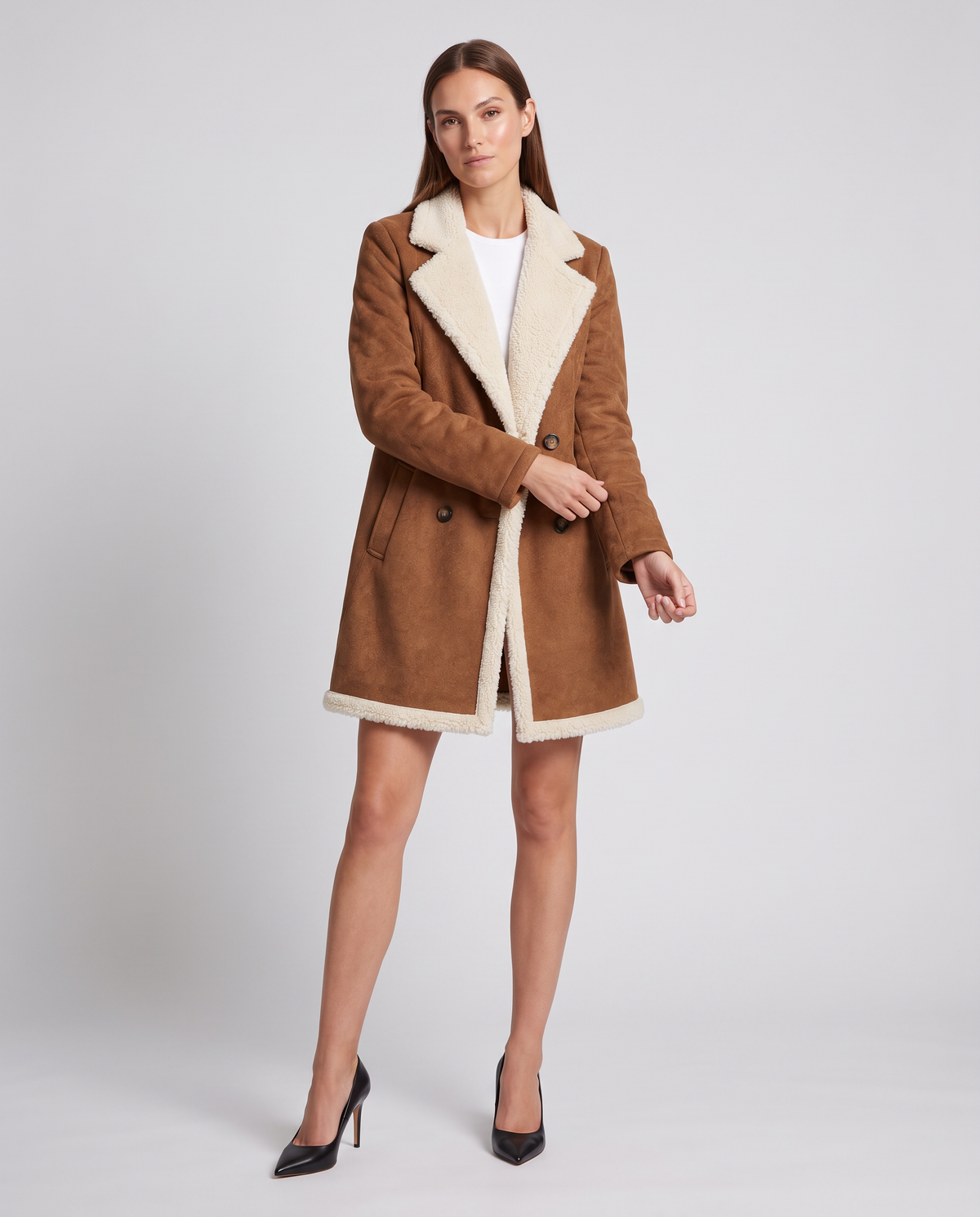 Eloise | Stylish Shearling Lined Faux Fur Coat