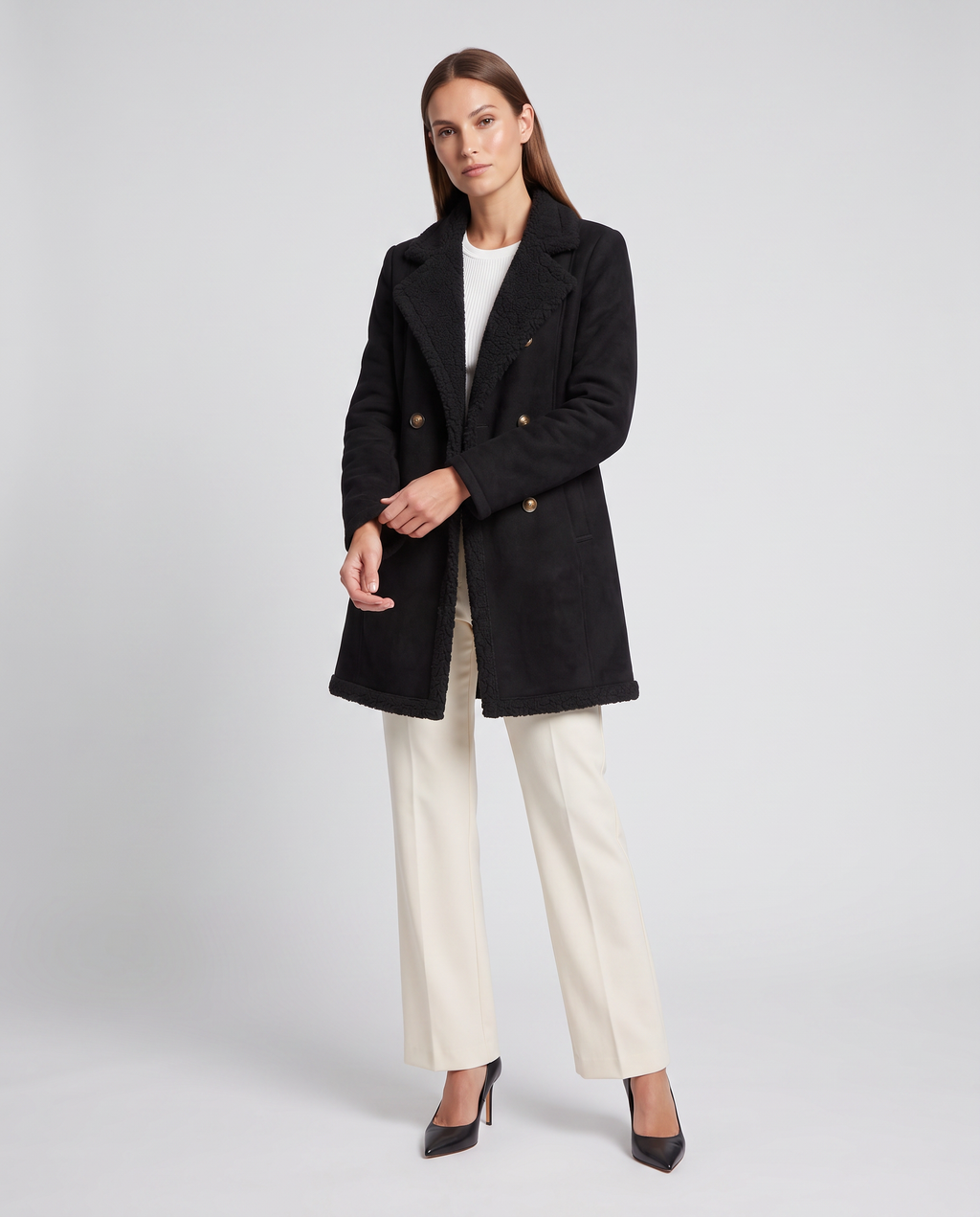 Eloise | Stylish Shearling Lined Faux Fur Coat