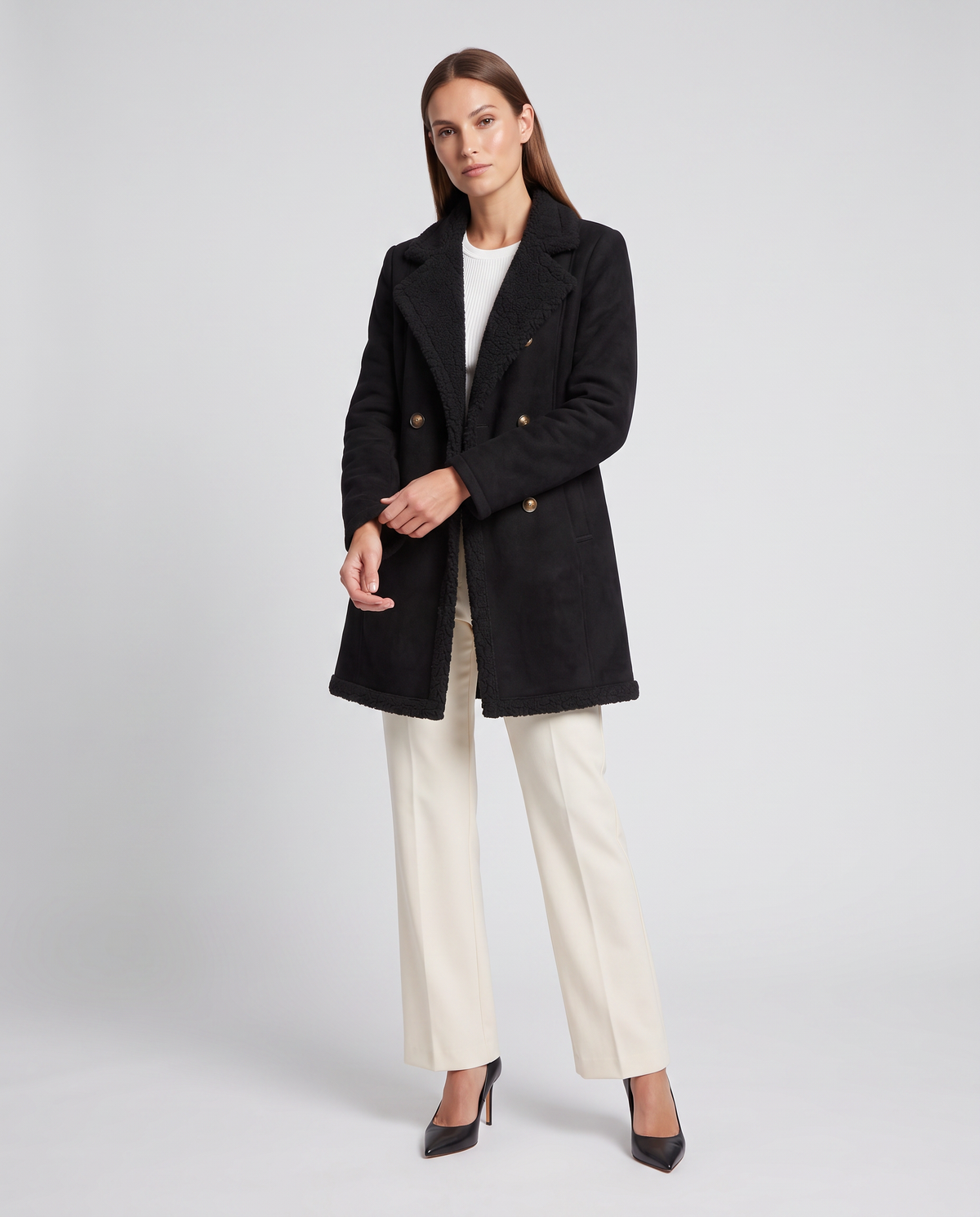 Eloise | Stylish Shearling Lined Faux Fur Coat