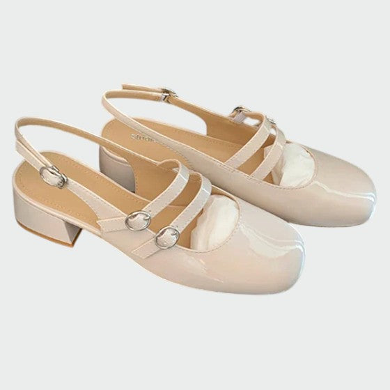 Emilia | Chic Double Strap Mary Jane Slingback Heels