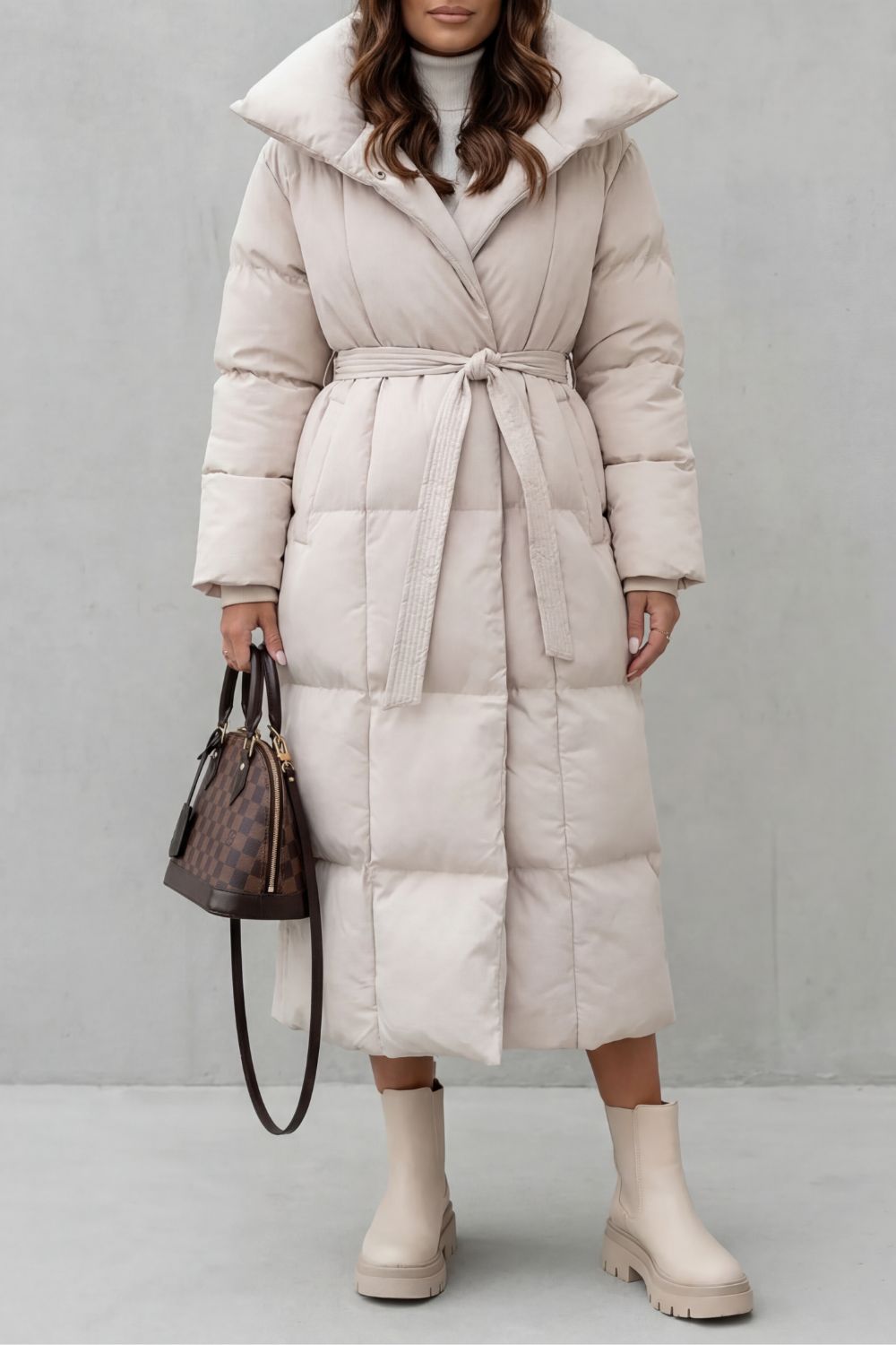 Emilia | Cosy Belted Long Puffer Coat